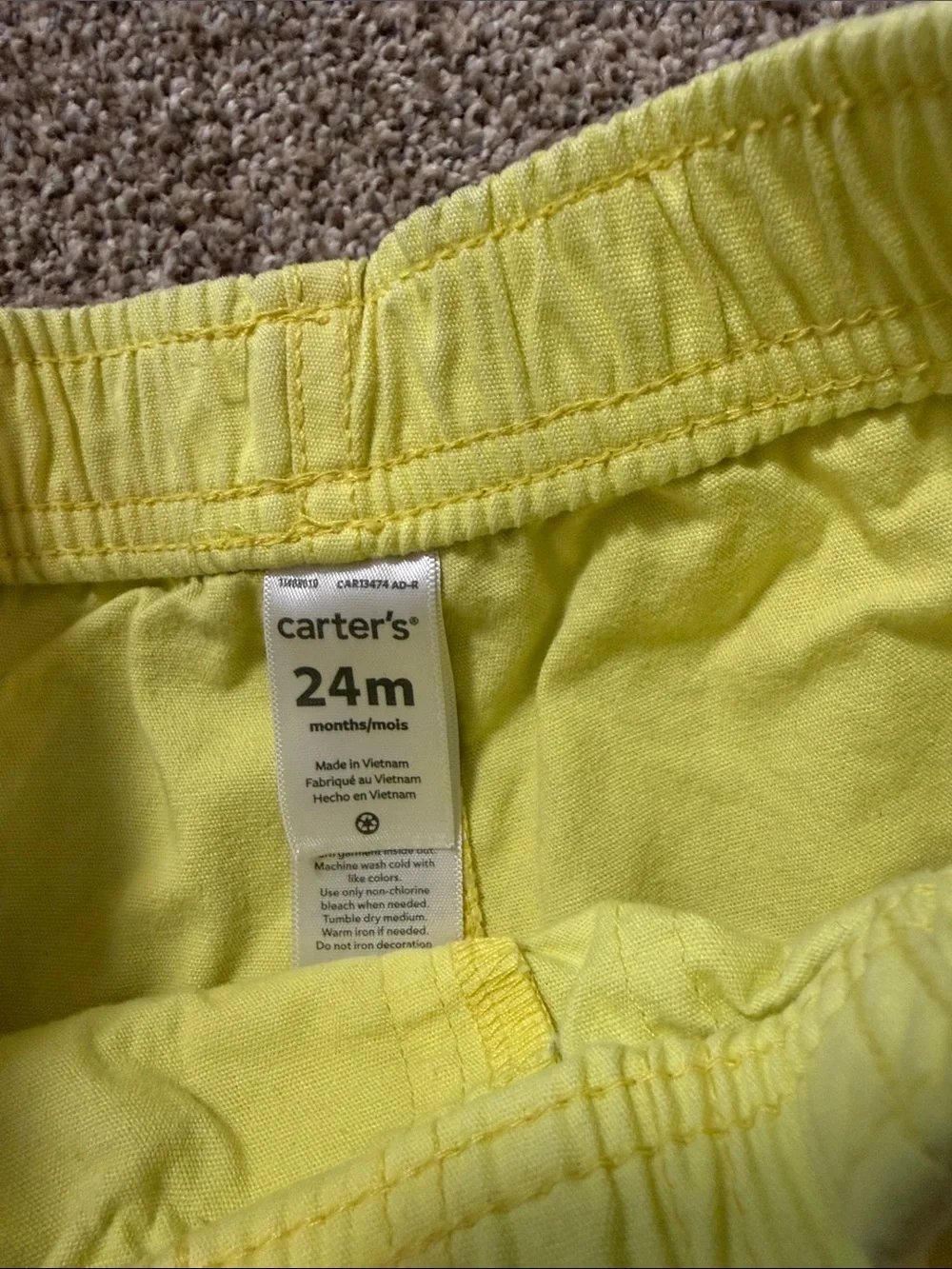 Carter's Yellow Kids Cotton Shorts
